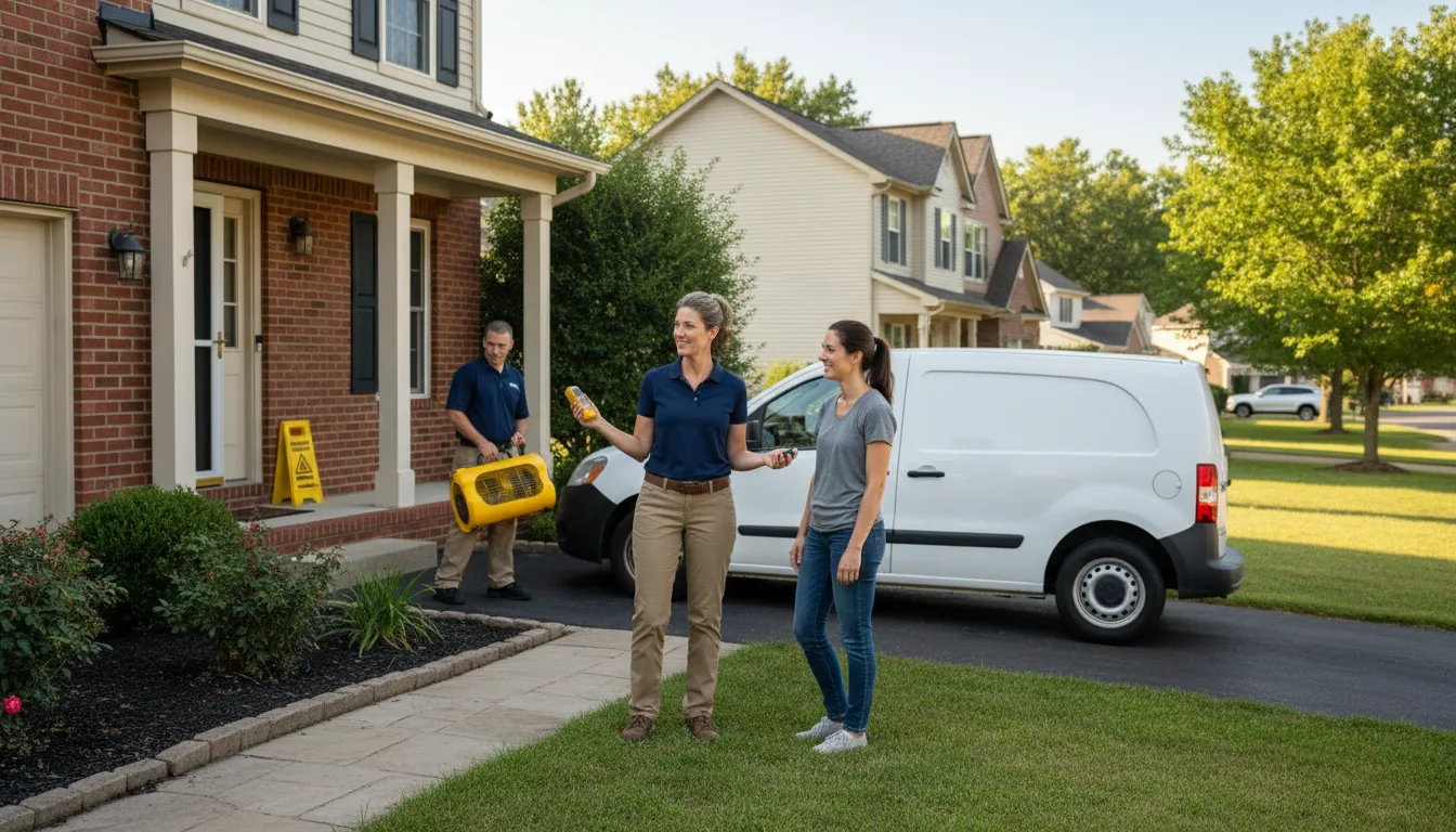 Residential water damage restoration in Mayer, AZ